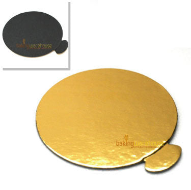 7 cm Gold/black dessert base card