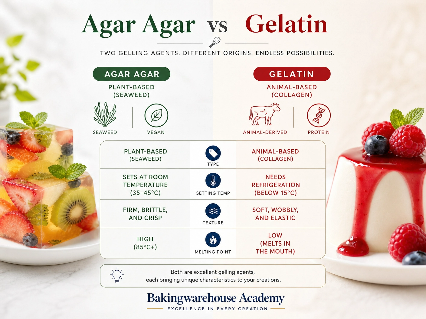 Agar Agar vs Gelatin