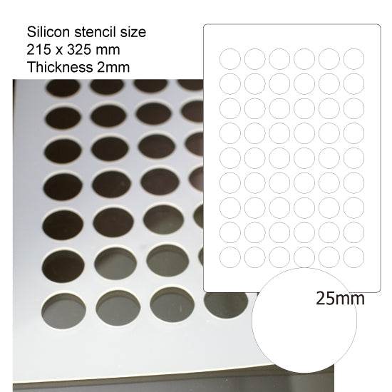 Silicon stencil 25mm round | chablon