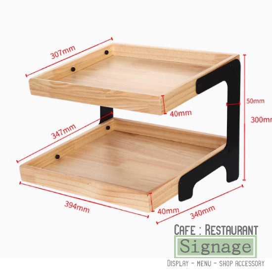 2 trays pastry display rock