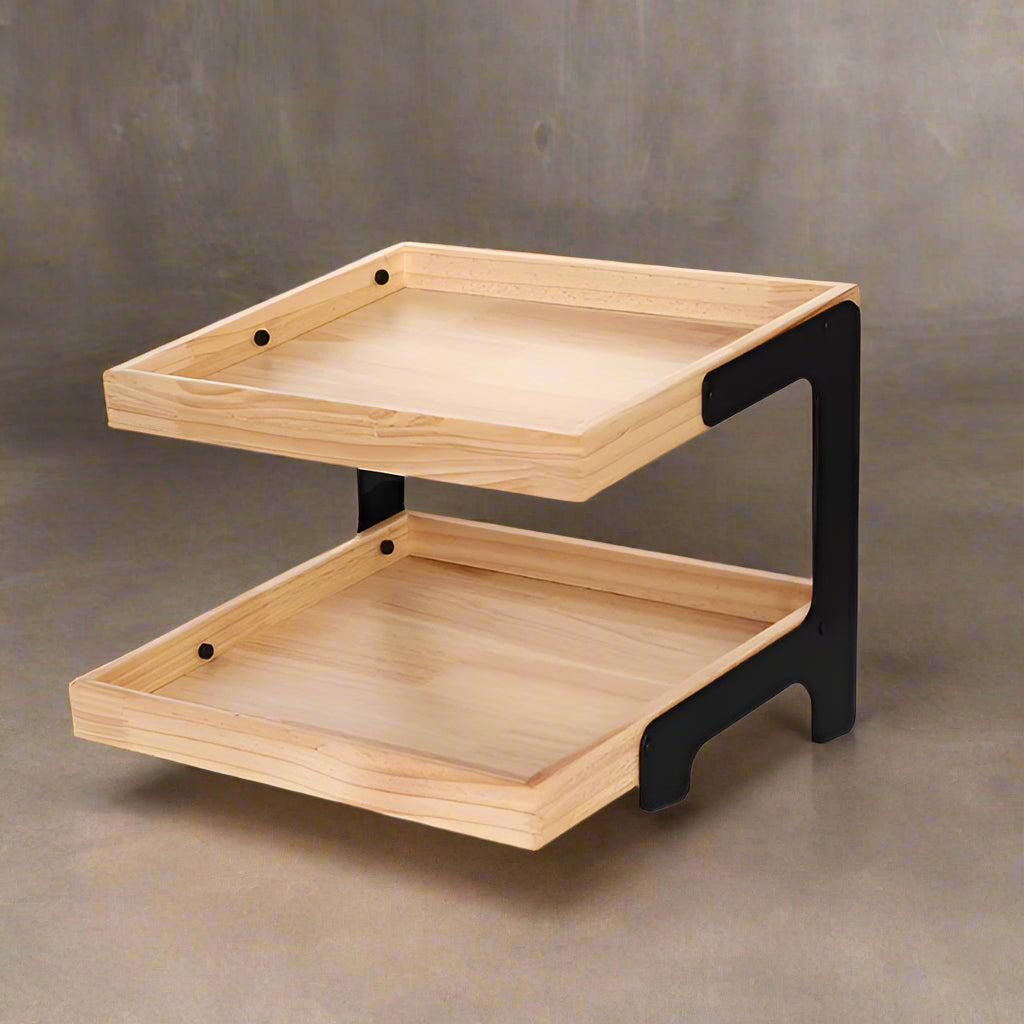 2 trays pastry display rock