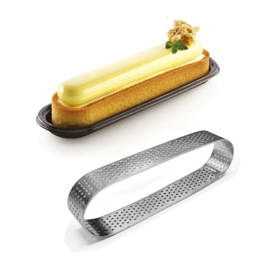 Tart ring perforated OVAL 12 cm