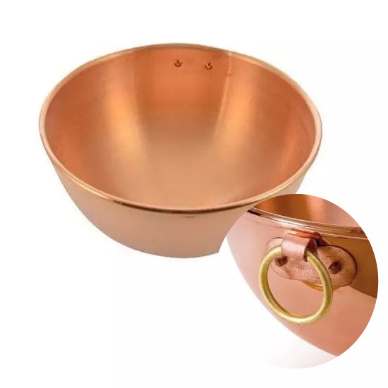 Copper bowl with ring  24 cm