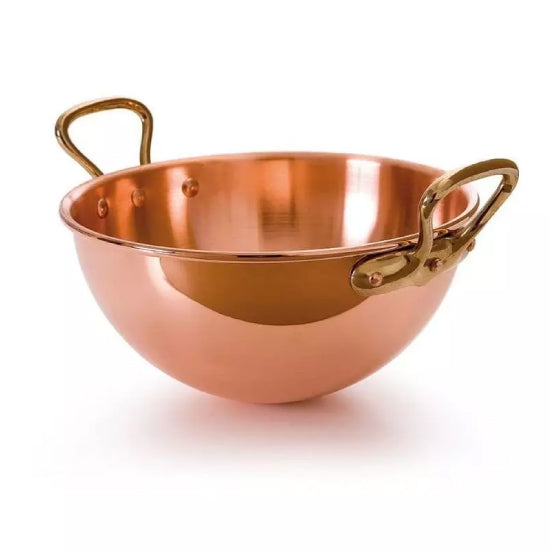 Copper bowl with ear handle  26cm