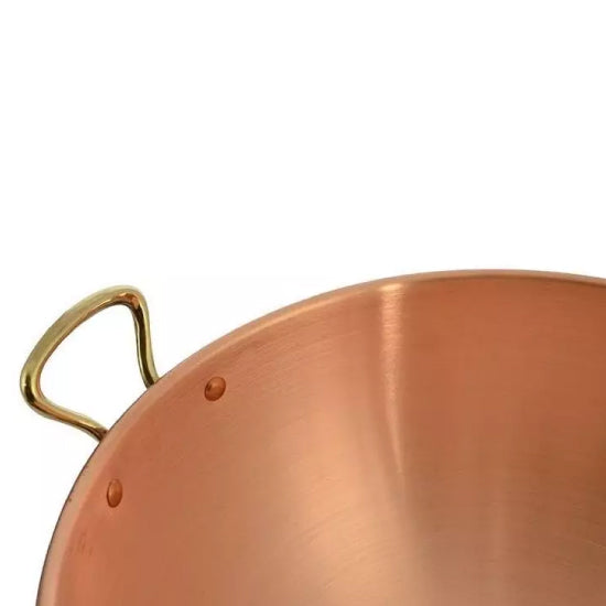 Copper bowl with ear handle  26cm