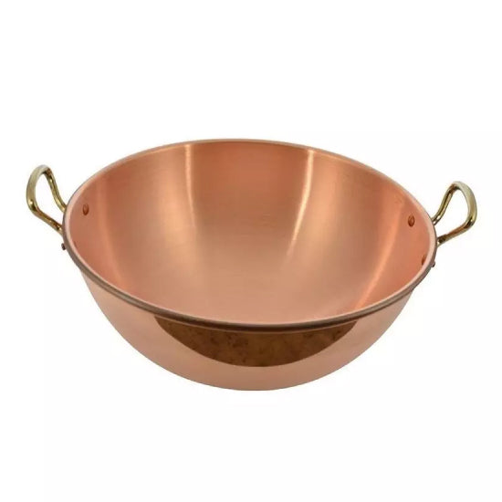 Copper bowl with ear handle  26cm