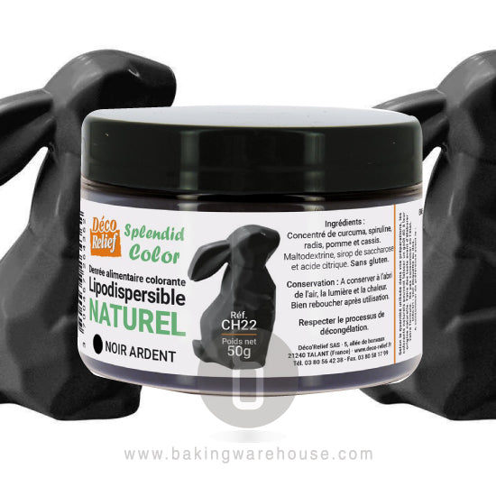 Natural BLACK food coloring 50g -Deco relief