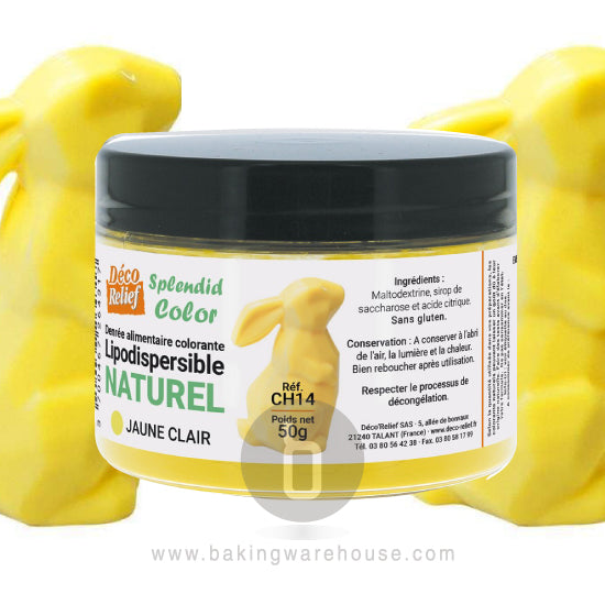 Natural LIGHT YELLOW food coloring 50g  -Deco relief