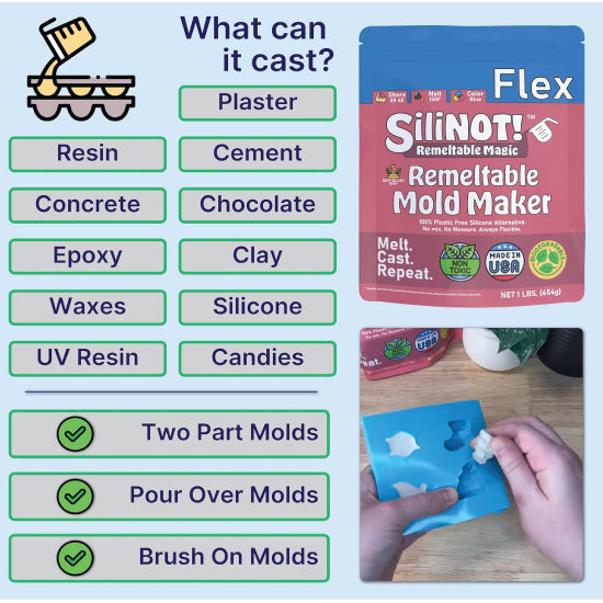 Food grade Silicon casting mold -Remeltable-Reusable