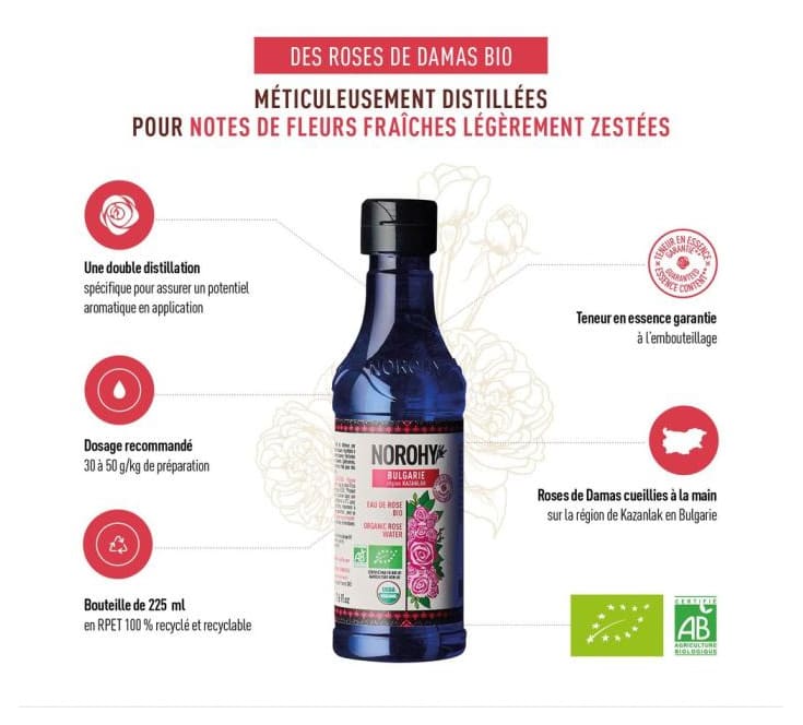 Norohy Organic Rose Water 225ml