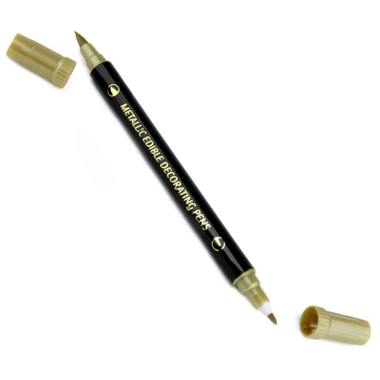 Gold edible pen dual tip