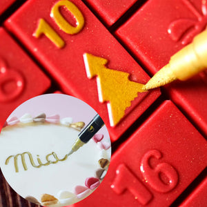 Gold edible pen dual tip