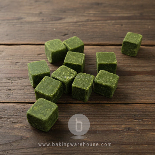 Meiji matcha chocolate cube | bakingwarehouse