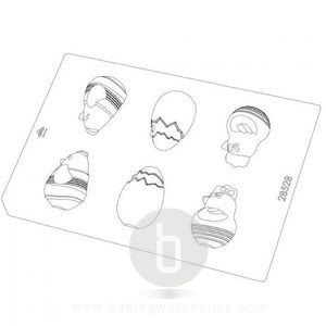 Valrhona  Chocolate Egg mold 7 cm-Chick family mold