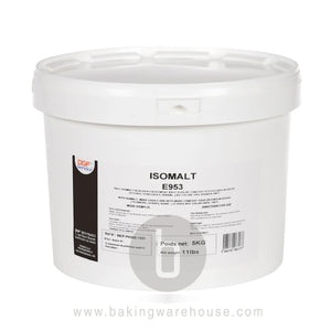 White container labeled 'ISOMALT E953' with a visible brand logo on a white background.