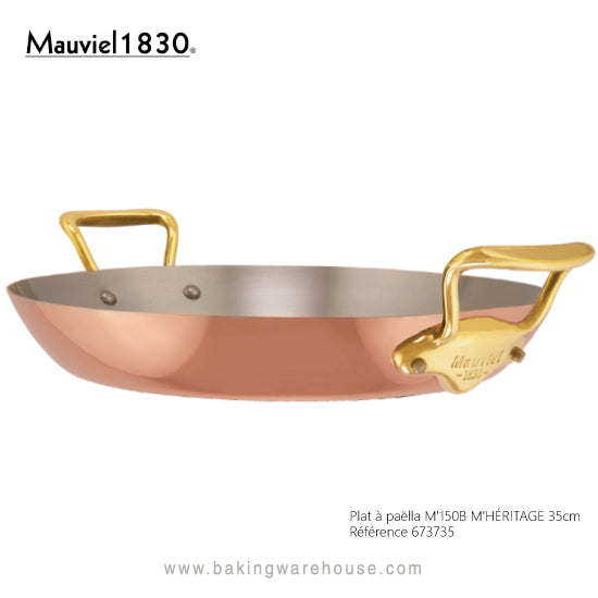 Paella Pan With Brass Handles 35cm