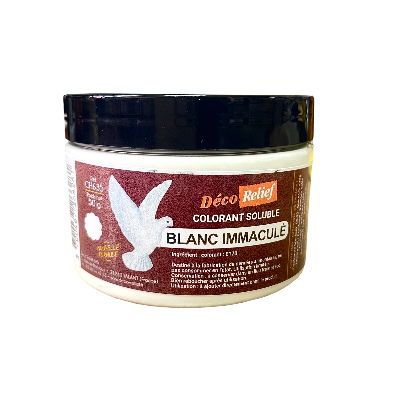 White immacule Oil Soluble color powder- Deco Relief