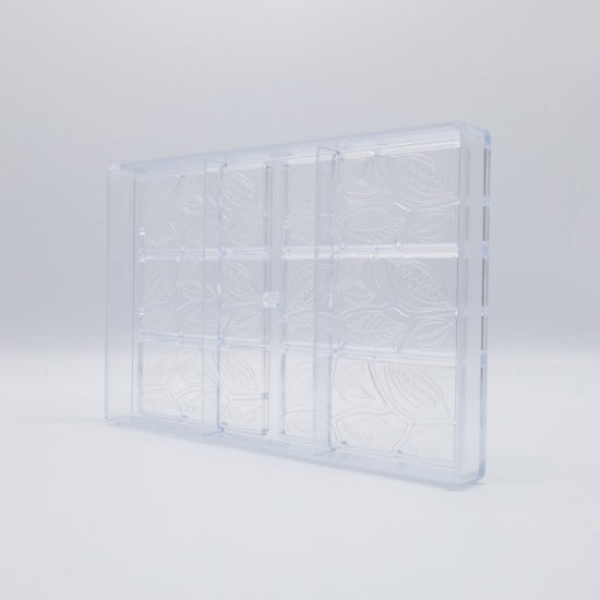 CHOCOLATE MOULD -TABLET LEAVES AND COCOA BEAN 30GR | Chocolate world