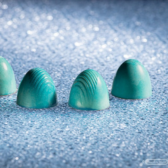 Chocolate mould Semi striped American truffle