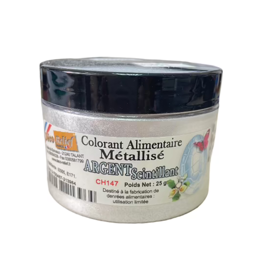 Sparkling Silver Metallic Color Powder CH147
