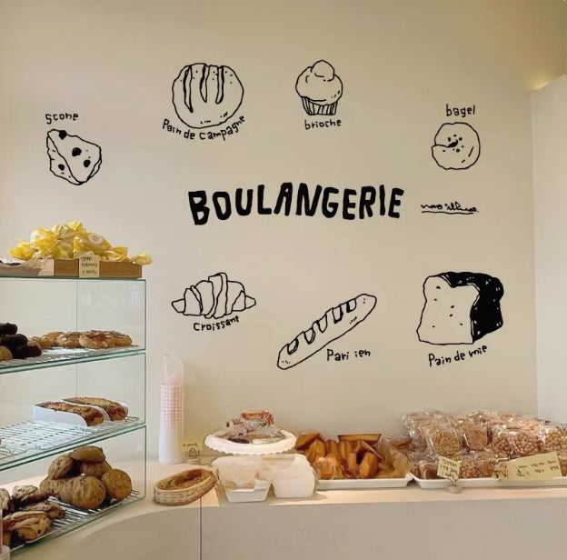 Cafe Bakery window decal | Static sticker