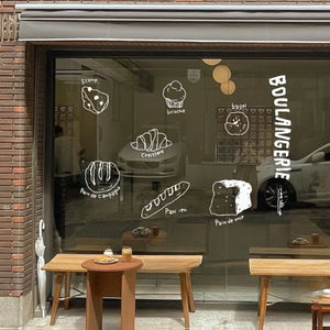 Cafe Bakery window decal | Static sticker