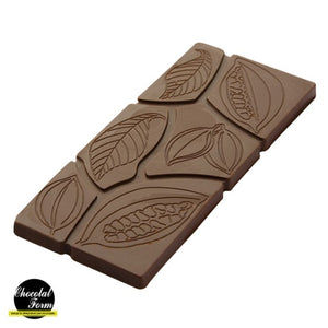 CHOCOLATE MOULD -TABLET LEAVES AND COCOA BEAN 30GR | Chocolate world