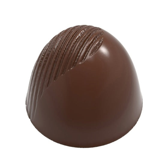 Chocolate mould Semi striped American truffle