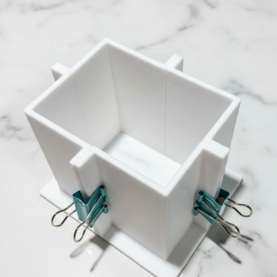 Silicon mold casting frame - square 10 x 10 x 5 cm