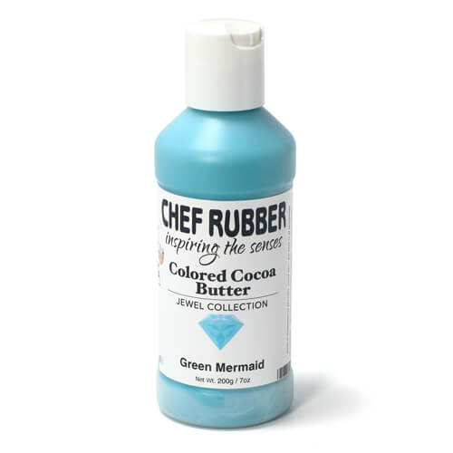 Chef Rubber Jewel Colored cocoa butter 200g | Green Mermaid
