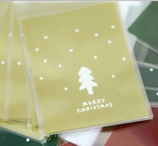 Christmas Individual Cookie bag -Gold