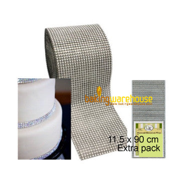 Diamond rhineston wrap-silver