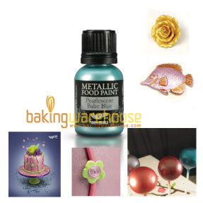 Metallic Food paint -Baby blue
