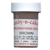 brown color powder candy n cake