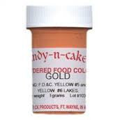gold color powder candy n cake