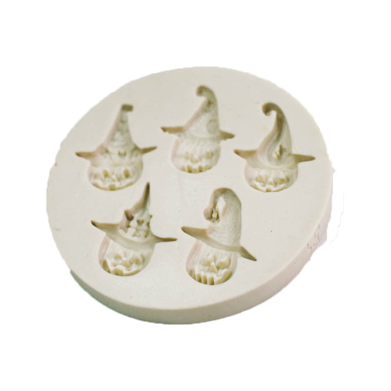 silicon gum paste mold- 5 pumpkin -halloween