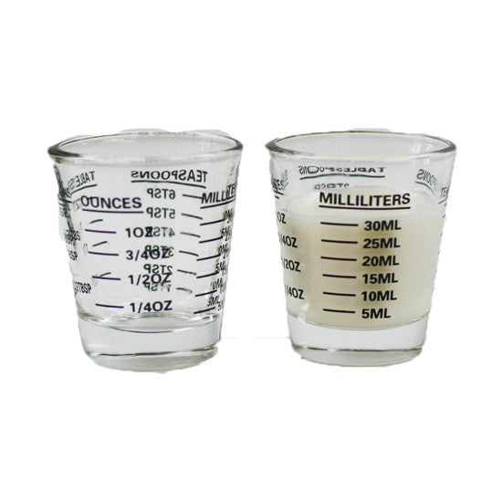 1 X Mini Measure Â Mini Measuring Shot Glass Measures 1oz, 6 Tsp, 2 Tbs,  30ml