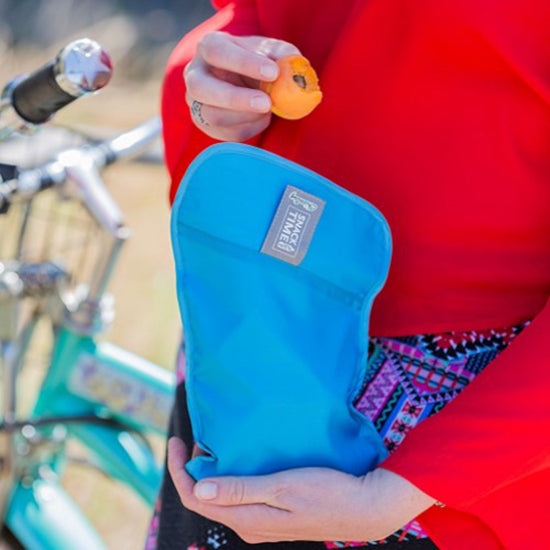 Reusable Sandwich and snack bag set of  3-Sky blue , purple, green