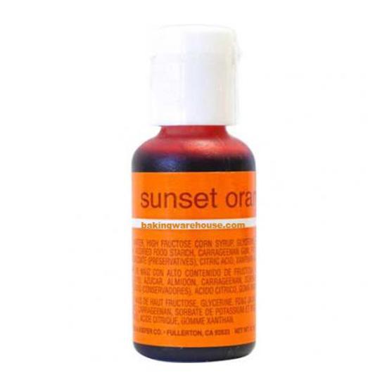 Sunset Orange color gel -Chef Master