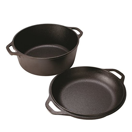 Lodge Cast Iron Double Dutch Oven