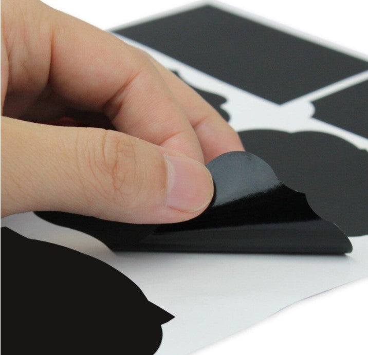Reusable Adhesive Chalkboard Stickers for Jars and Bottles