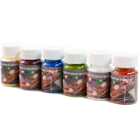 Red color for chocolate and cocoa butter