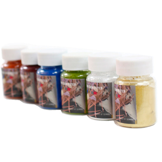 Blue color for chocolate and cocoa butter