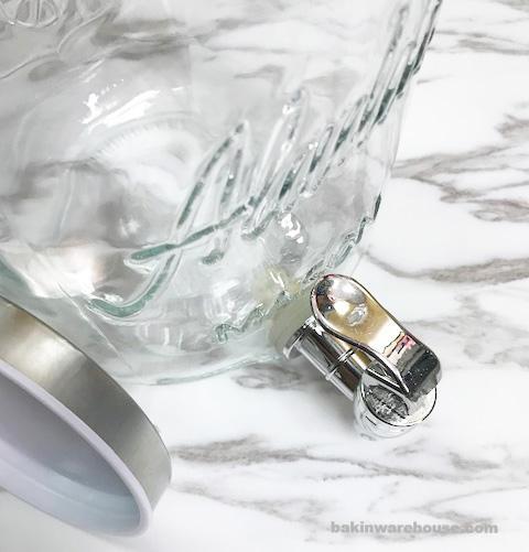 Glass Dispenser 4L by Aladdin silver cap