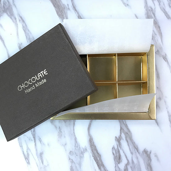 Chocolate Praline Box-Brown for 6 pieces