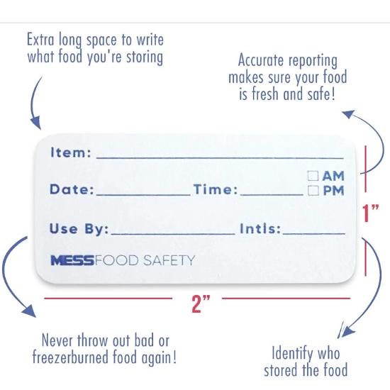 Dissolvable Food storage Label