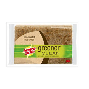 Greener Clean Natural Fiber Non-Scratch Scrub Sponge