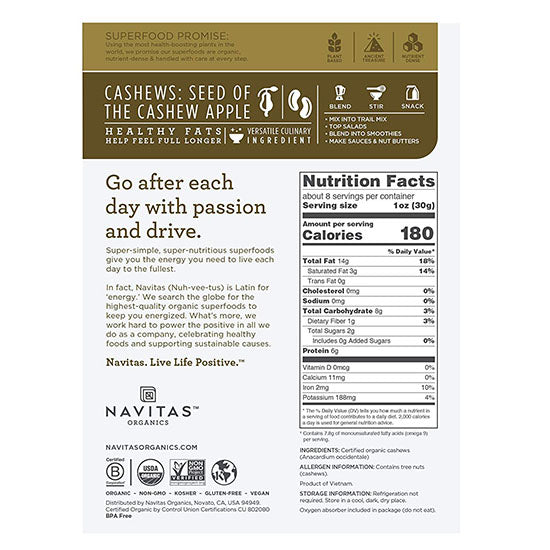 Navitas Organic Cashew Nuts