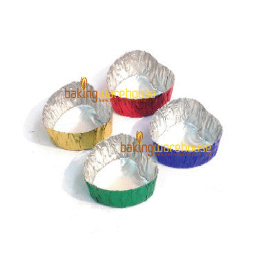 aluminium colour heart cup (for choc.)