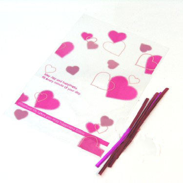 Cookie bag -red heart